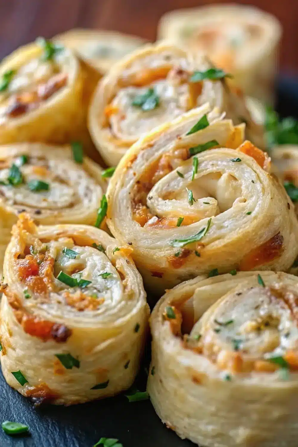 Creamy and flavorful crack chicken pinwheels packed with chicken, cheese, and bacon.