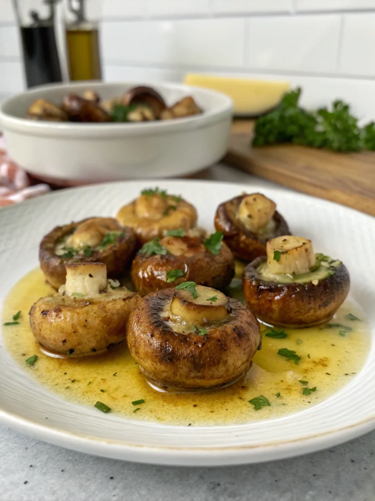 Air Fryer Garlic Butter Mushrooms