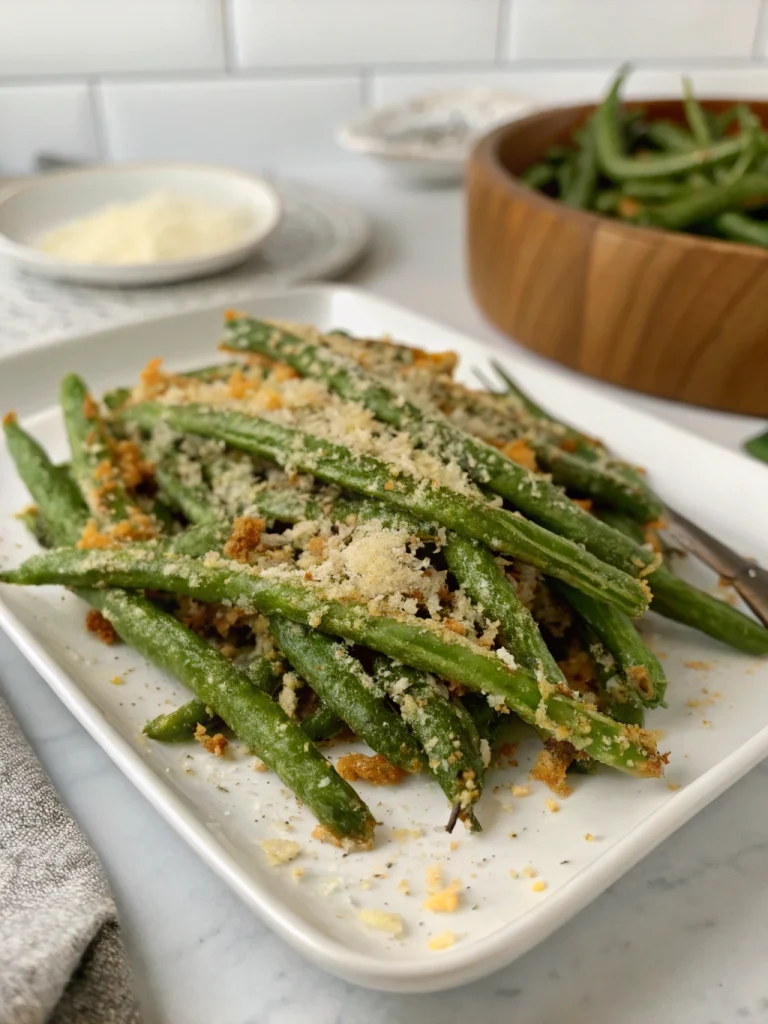 Air Fryer Parmesan Green Beans
