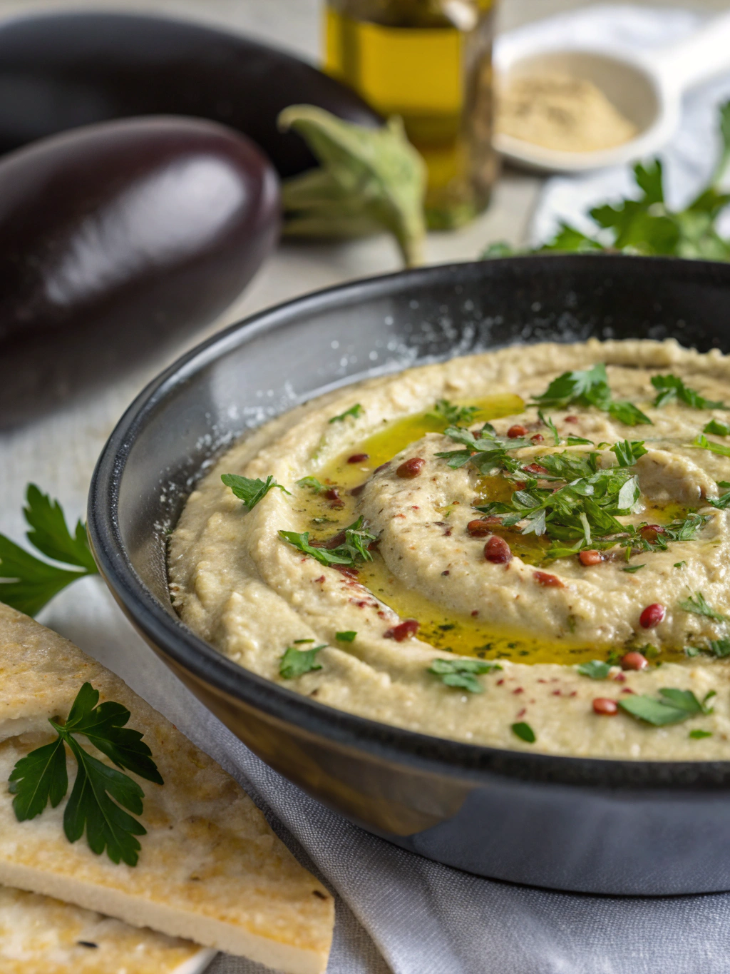 Baba Ganoush Grilled Eggplant Dip Smoky Flavor
