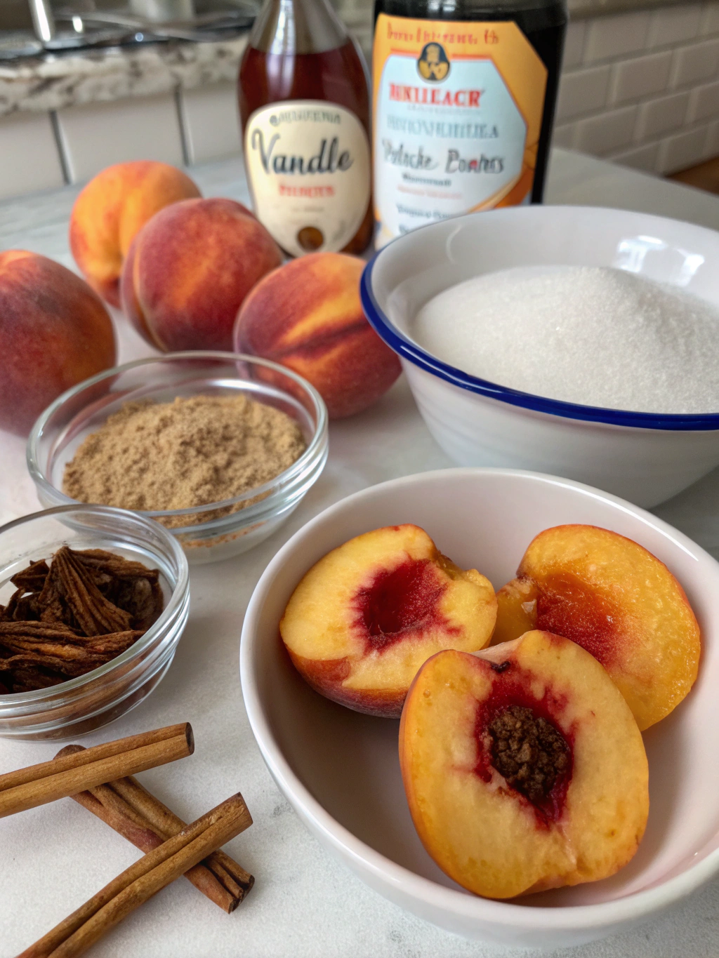 Baked Peaches ingredients