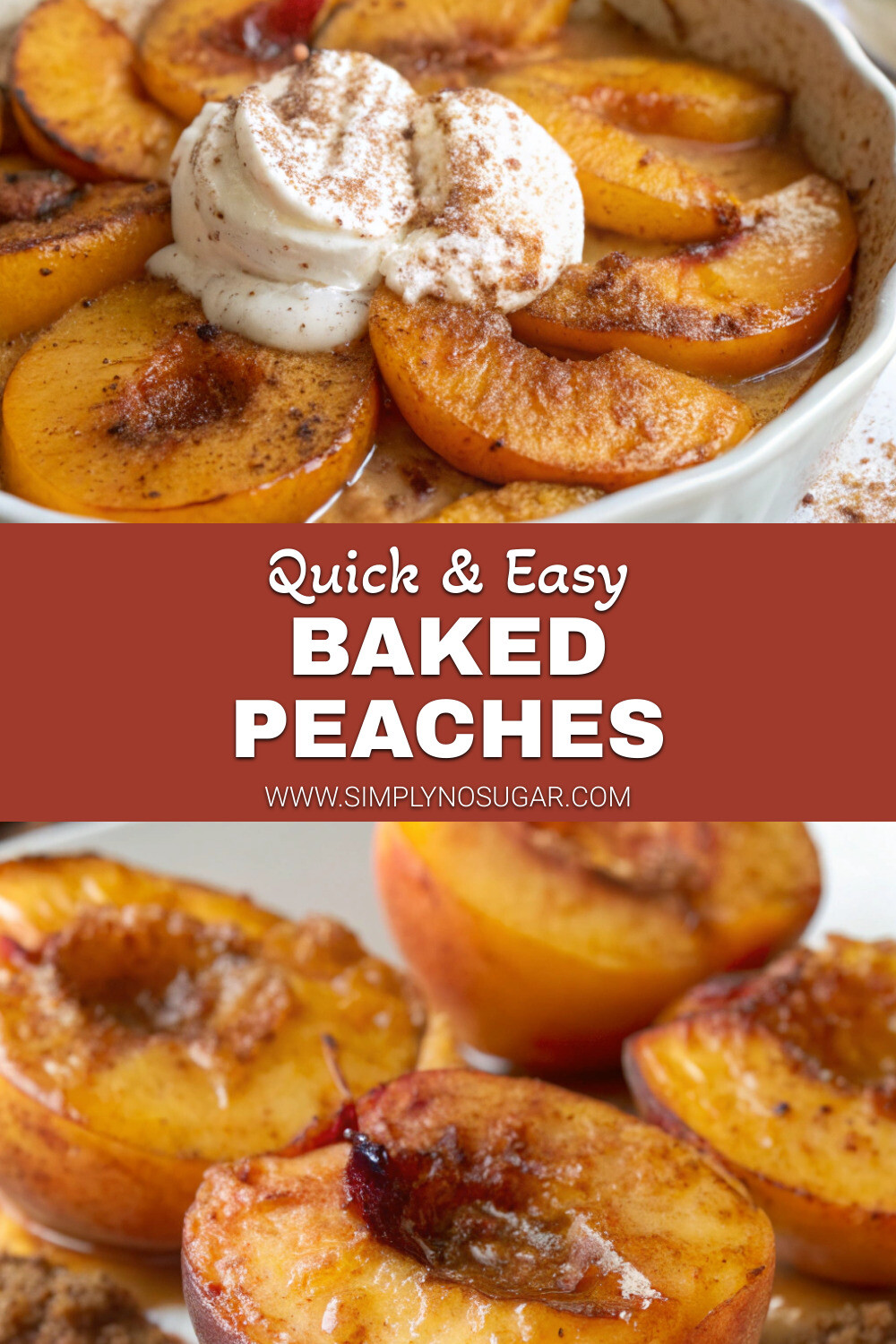 Baked Peaches pinterest