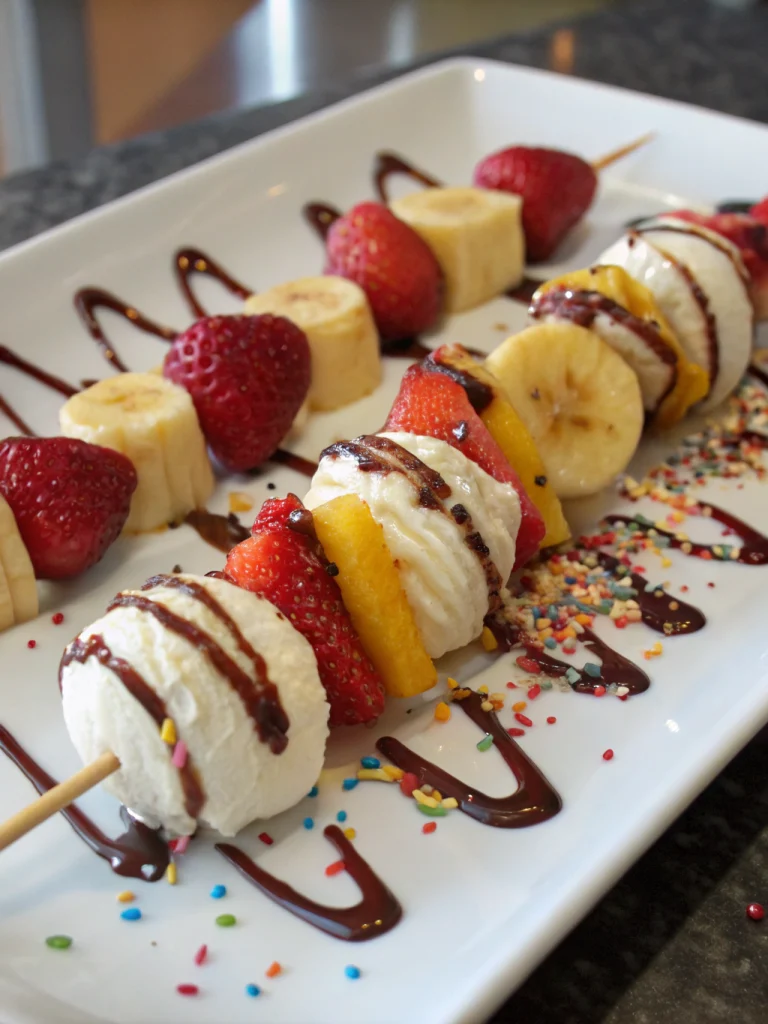 Banana Split Kabobs