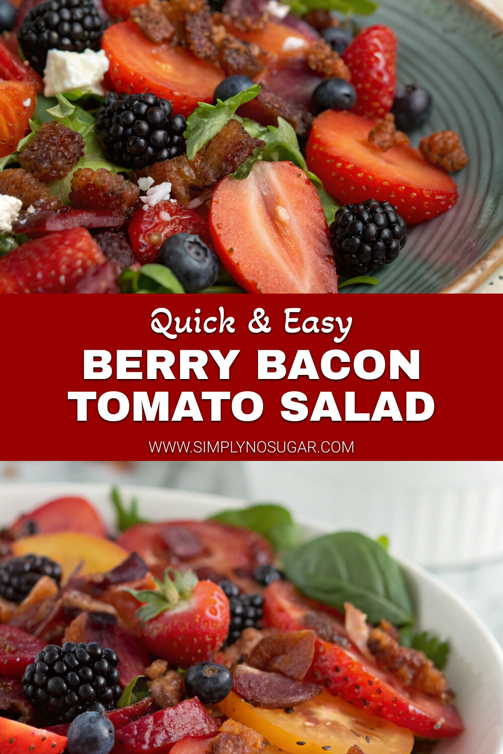 Berry Bacon Tomato Salad pinterest