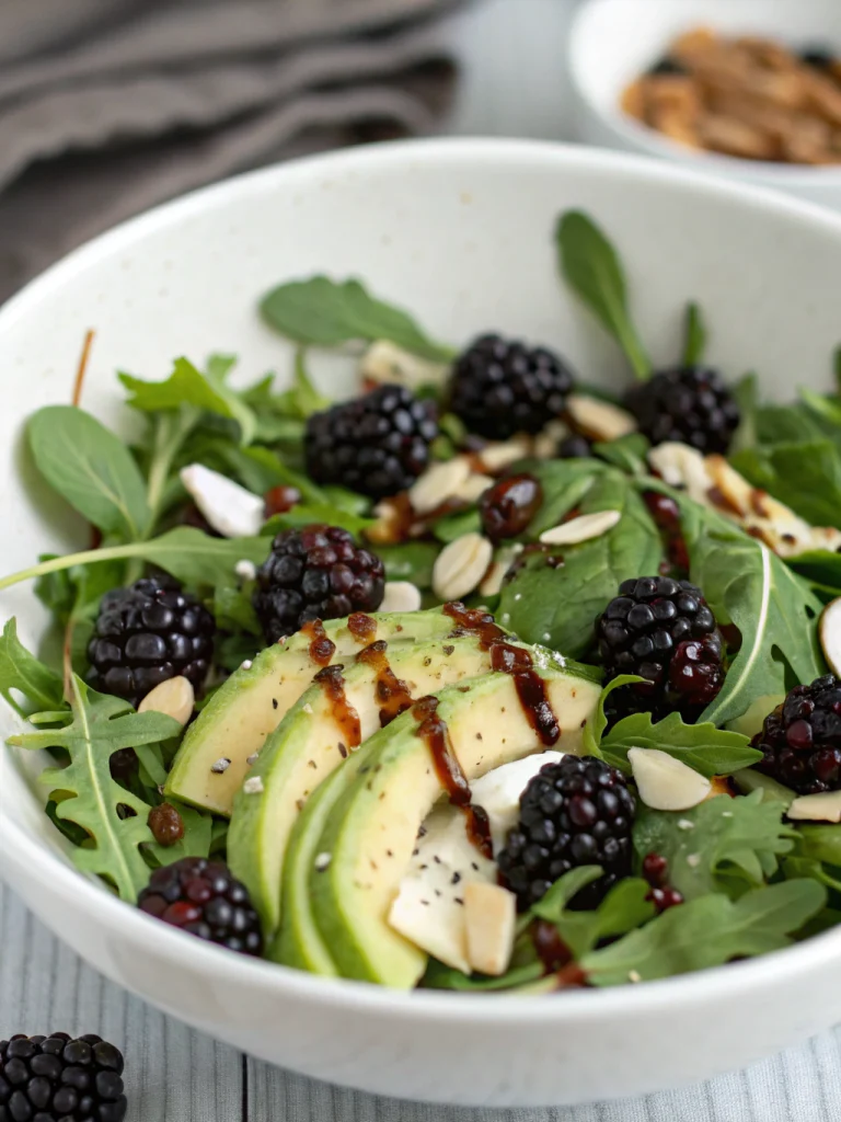 Blackberry Avocado Arugula Salad