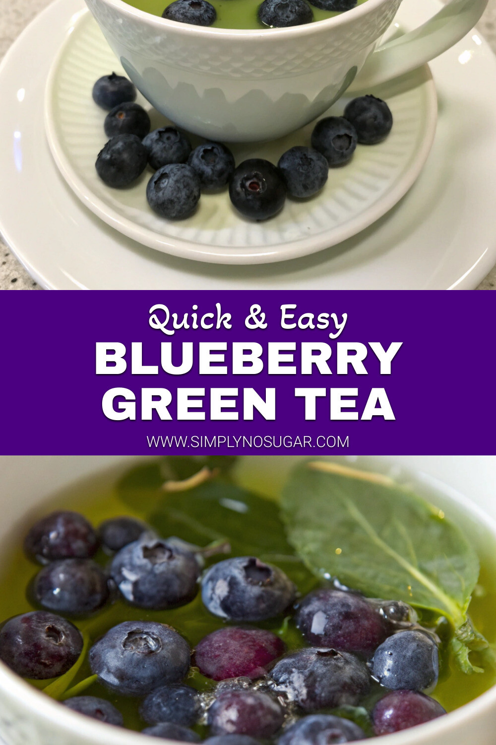 Blueberry Green Tea Pinterest Image