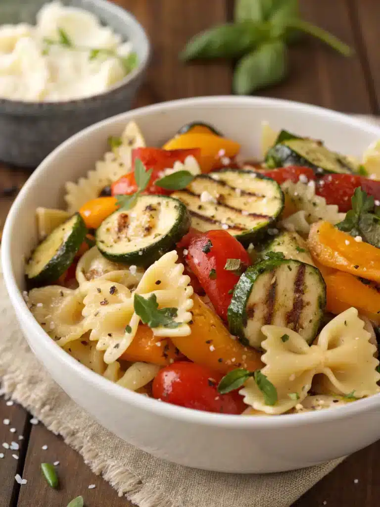 Bow Tie Pasta Salad with Grilled Summer Vegetables