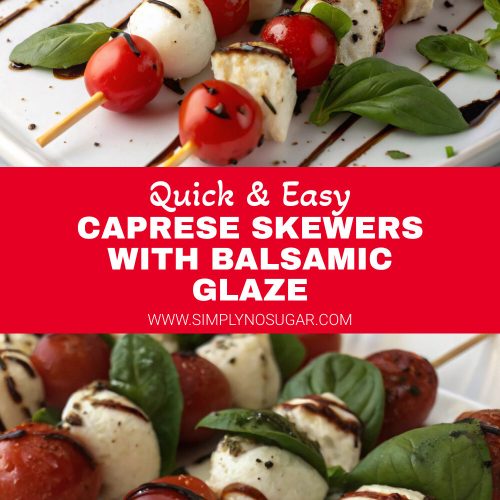 Caprese Skewers with Balsamic Glaze pinterest