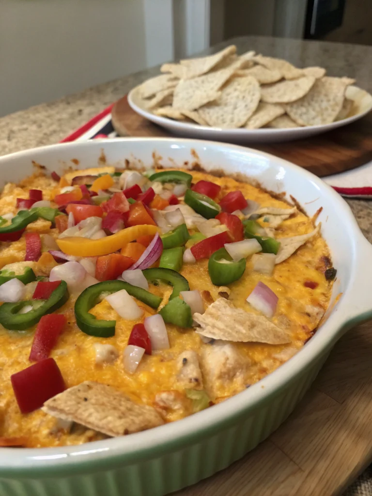 Cheesy Chicken Fajita Dip