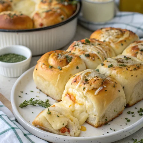 Cheesy Stuffed Garlic Hawaiian Rolls