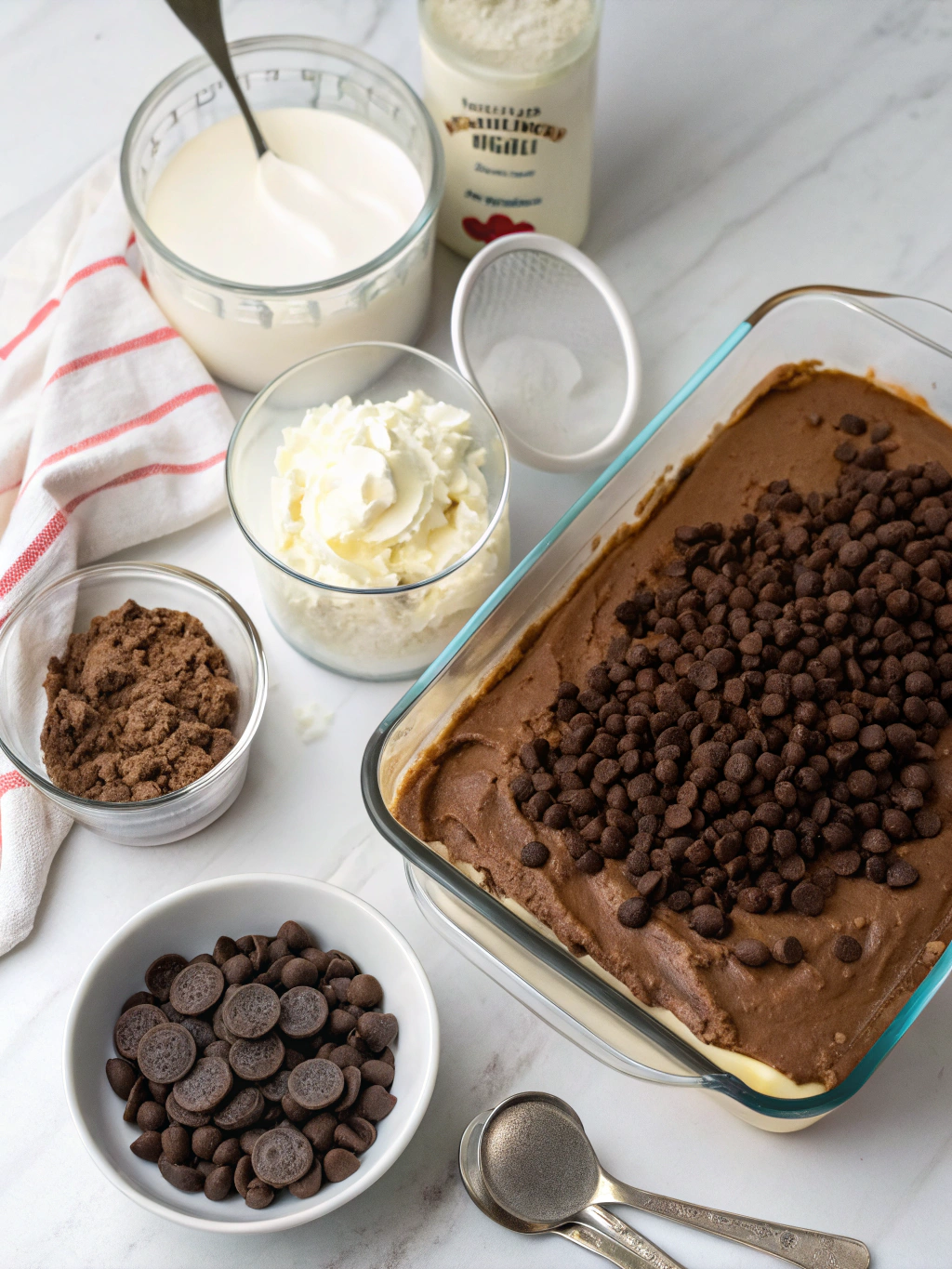 Ingredients for Chocolate Lasagna Dessert