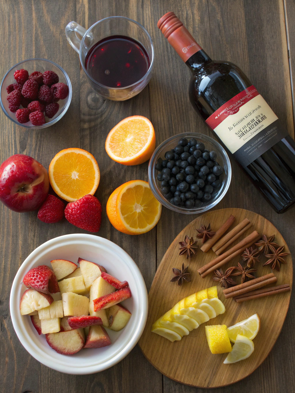 Classic Red Sangria Summer ingredients