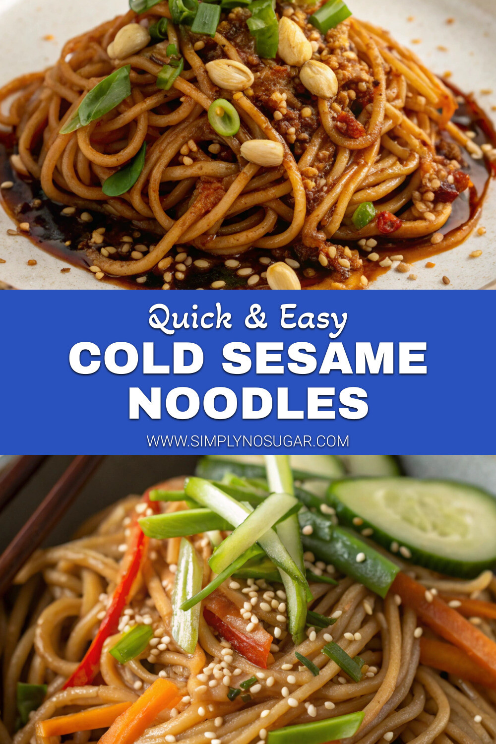 Cold Sesame Noodles pinterest