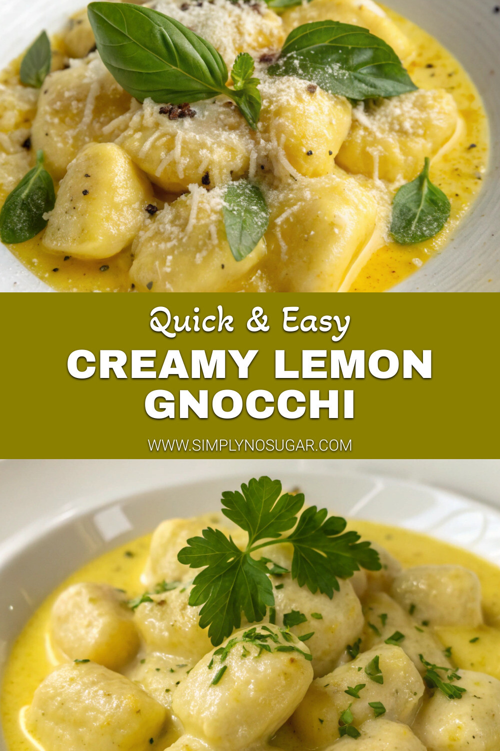 Creamy Lemon Gnocchi Pinterest