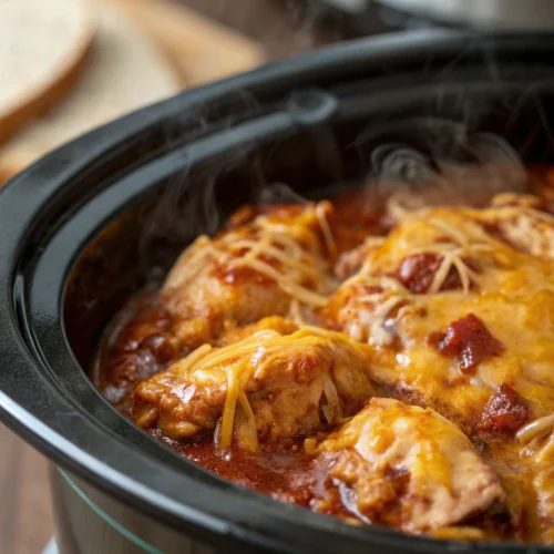 Crockpot Cheesy BBQ Monterey Chicken 1
