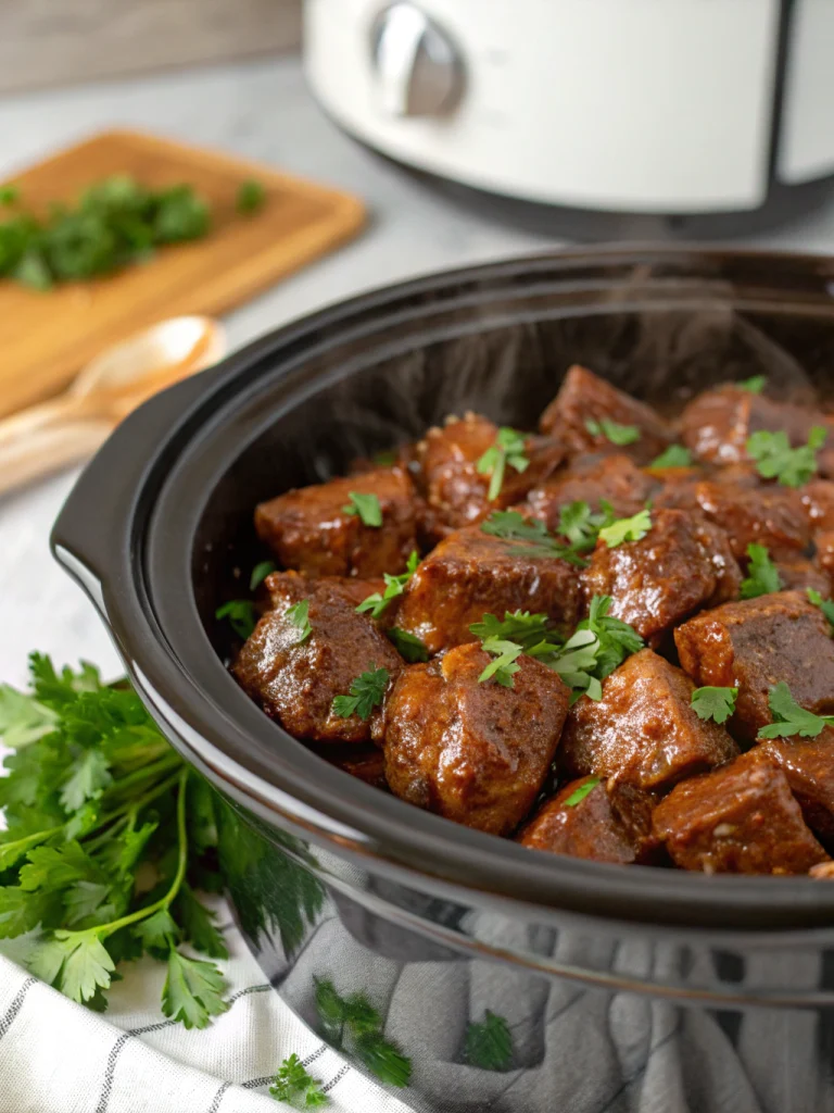 Crockpot Dr. Pepper Steak Bites