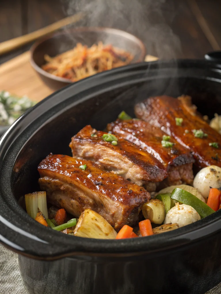 Crockpot Honey Garlic Spare Ribs