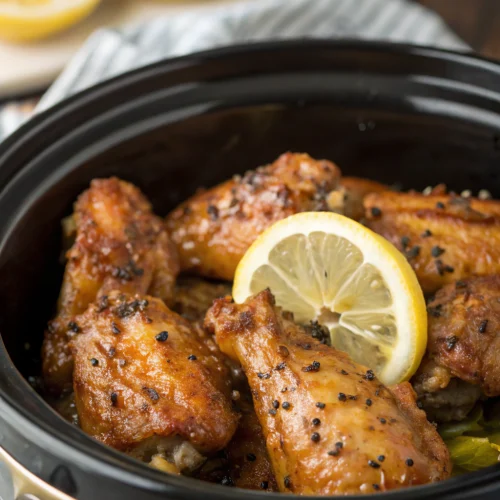 Crockpot Lemon Pepper Chicken Wings 1