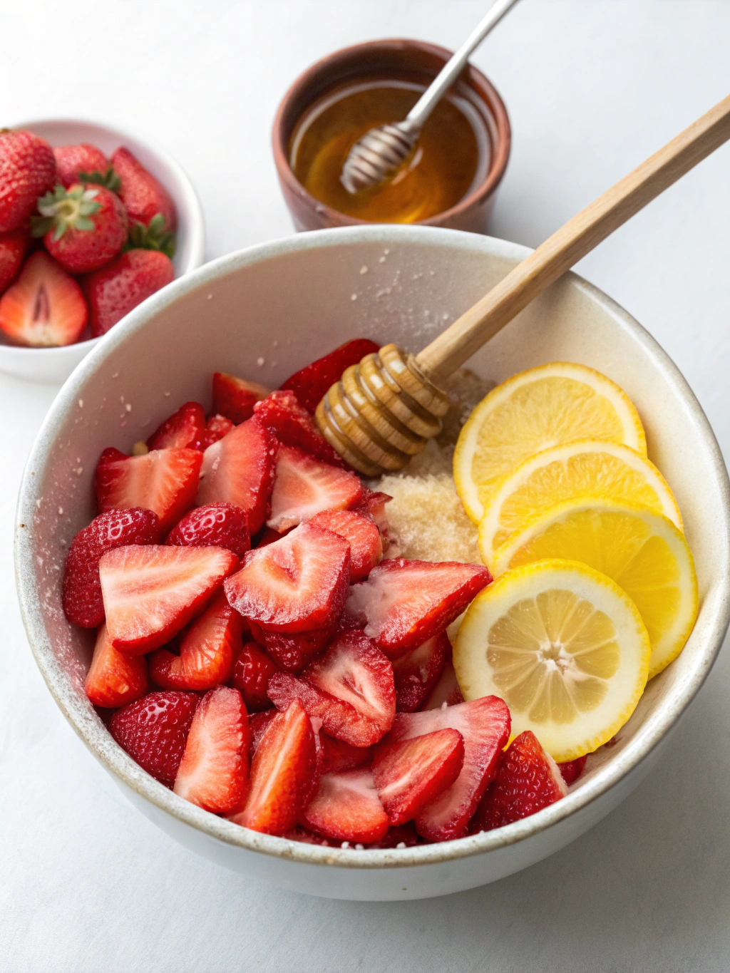 Easy 3 Ingredient Strawberry Sorbet ingredients