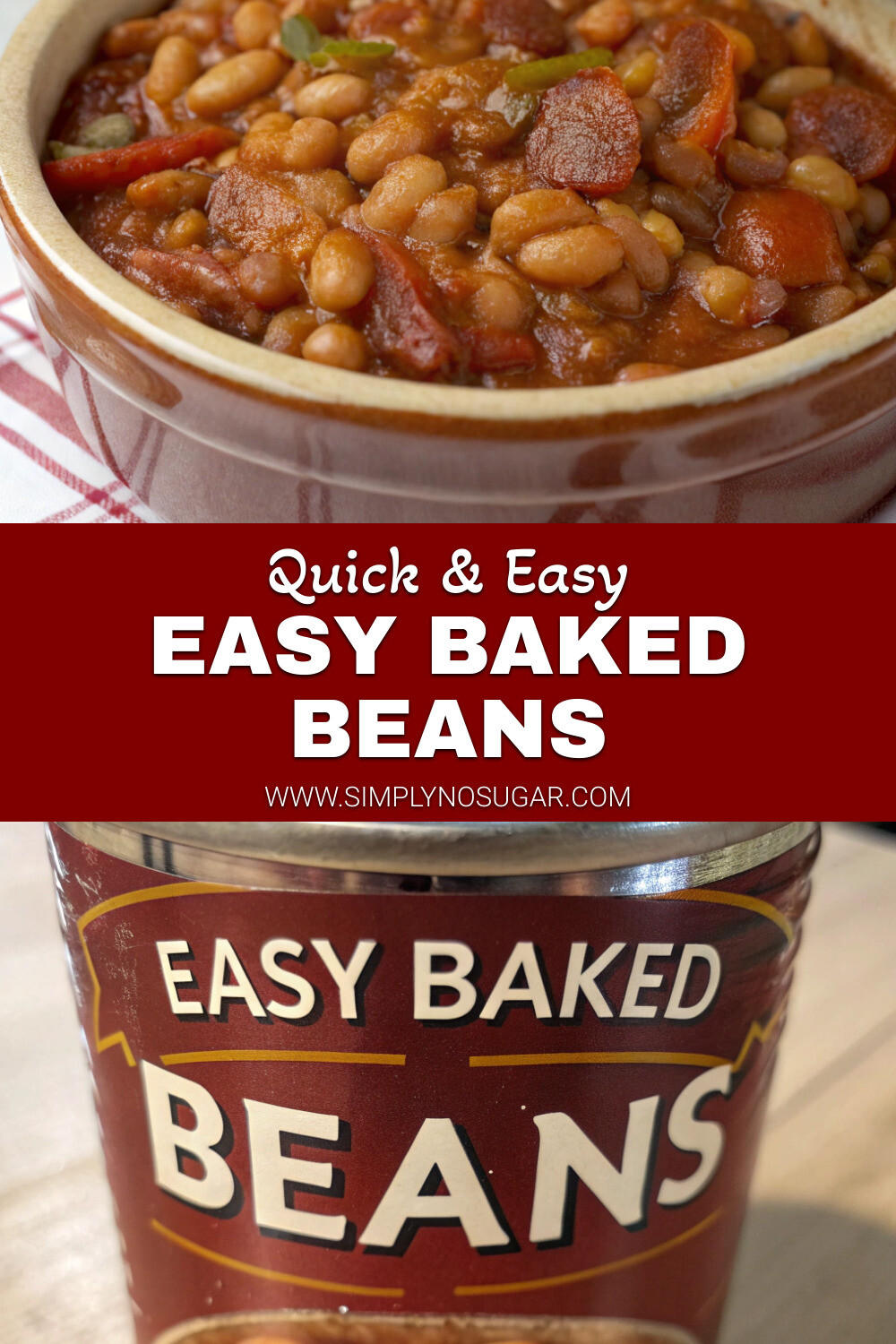 Easy Baked Beans Pinterest Image