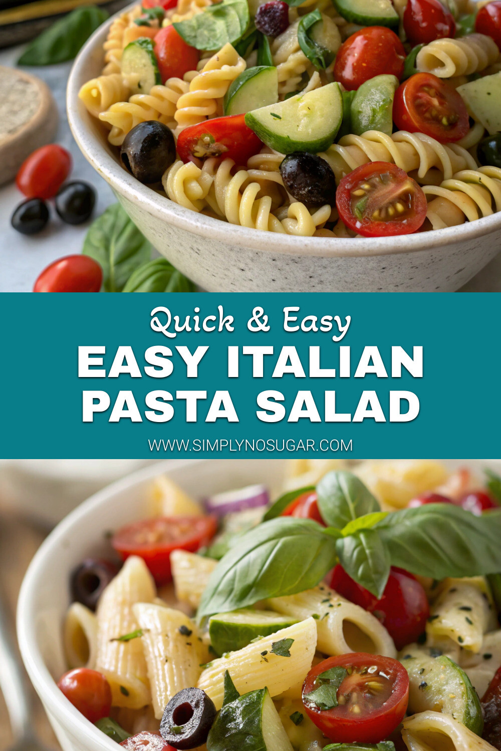 Easy Italian Pasta Salad Pinterest