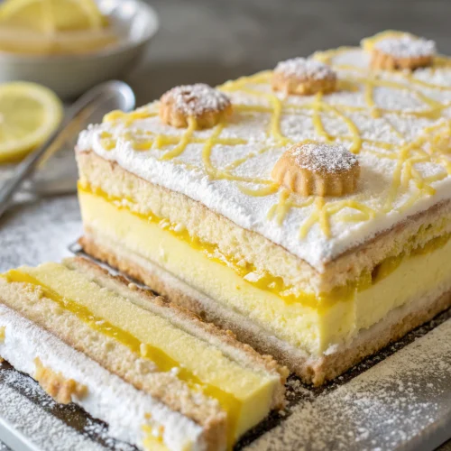 Easy No Bake Lemon Éclair Cake 1