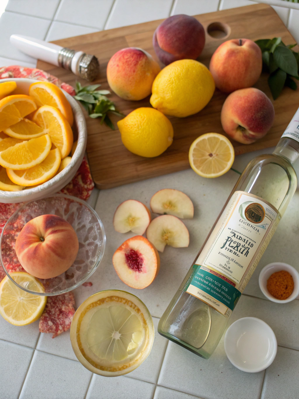 Easy White Peach Sangria Ingredients