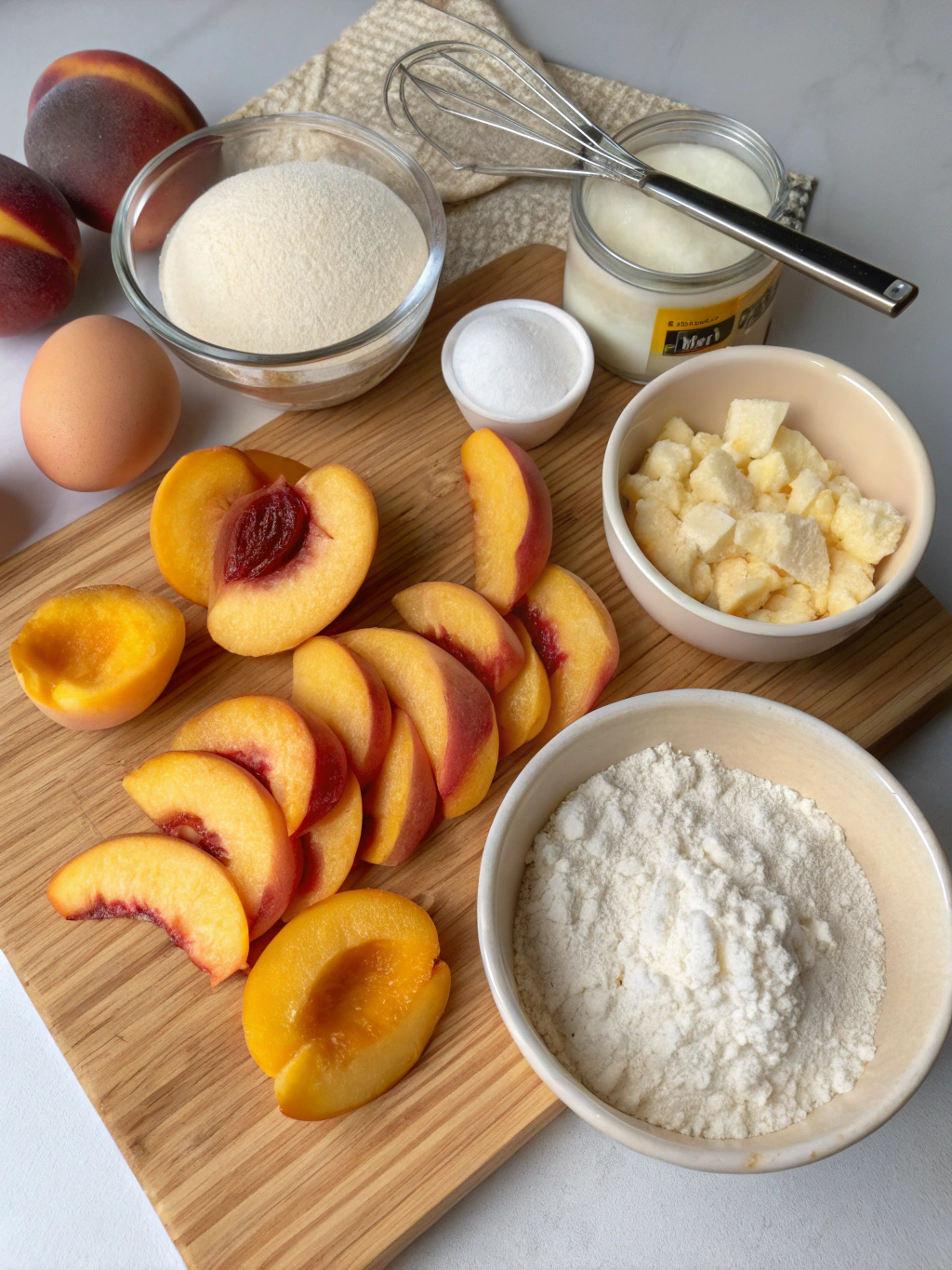 Ingredients for Fresh Peach Fritters