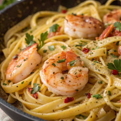 Garlic Butter Shrimp Pasta 1