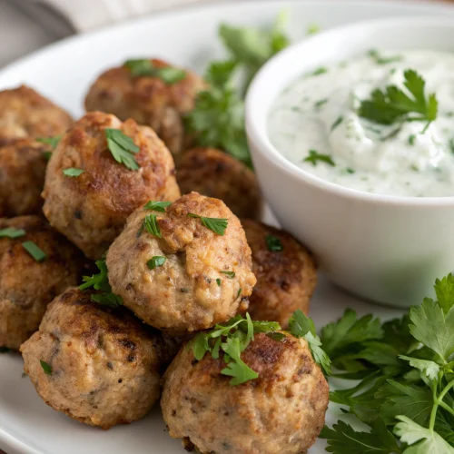 Greek Turkey Meatballs with Tzatziki Sauce 1