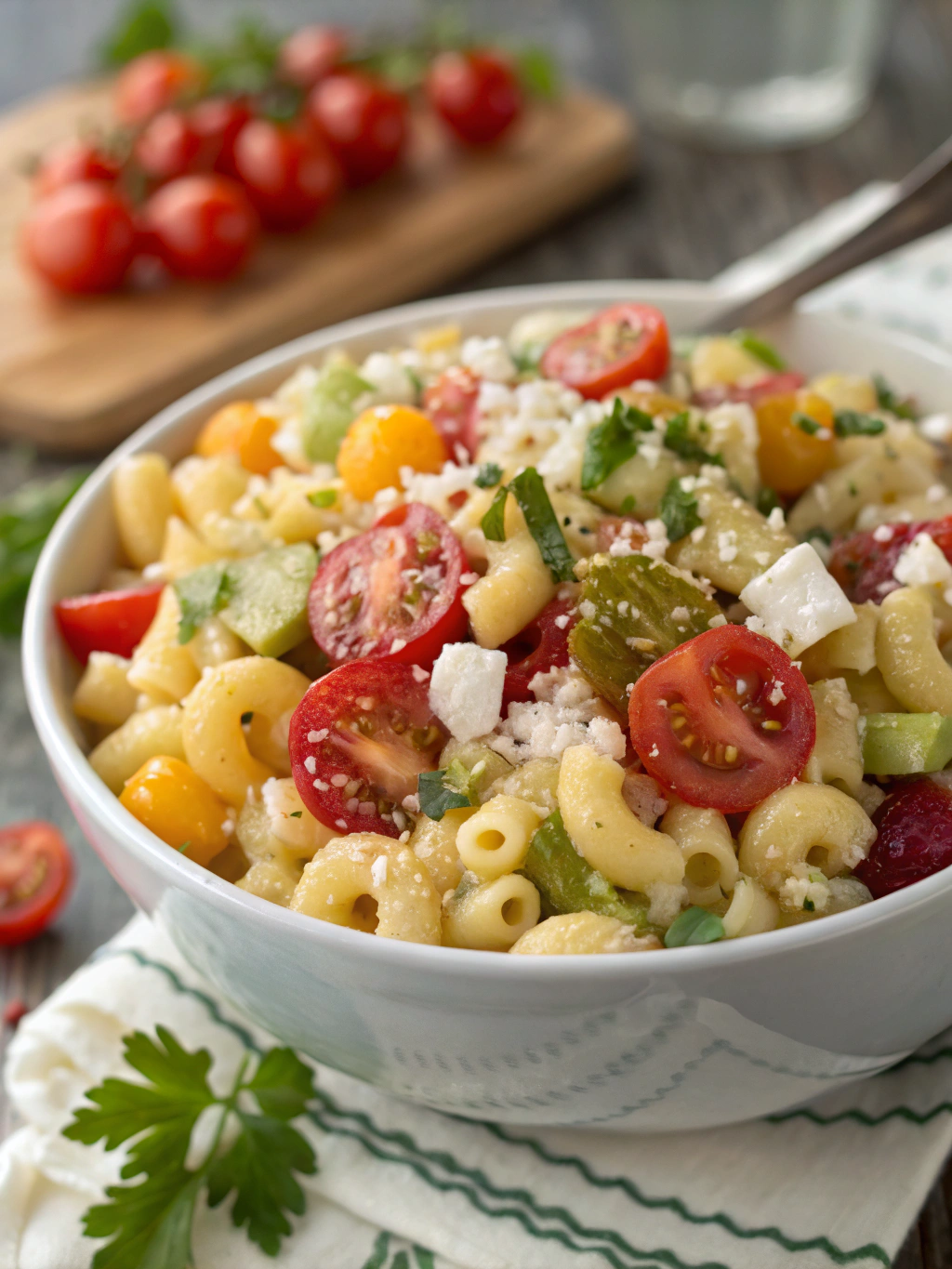 Guy Fieri's Macaroni Salad in Process