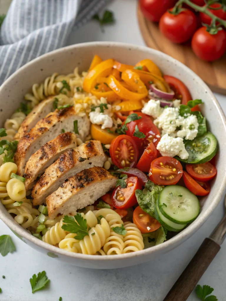 High Protein Pasta Salad