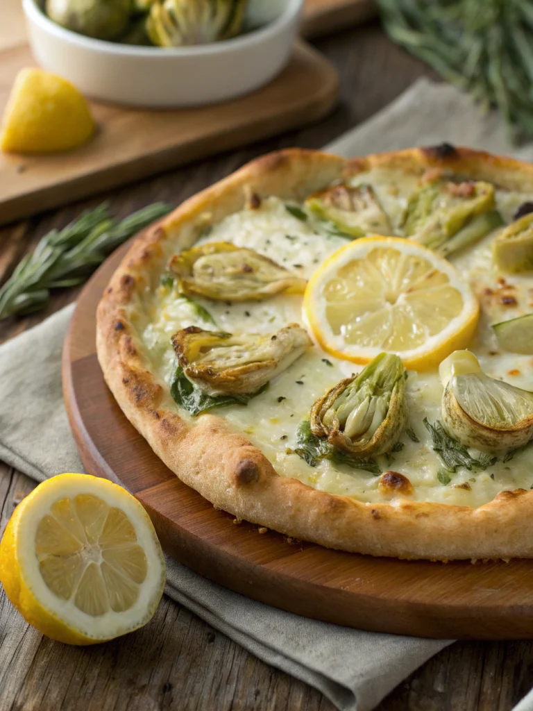 Lemon Artichoke Pizza