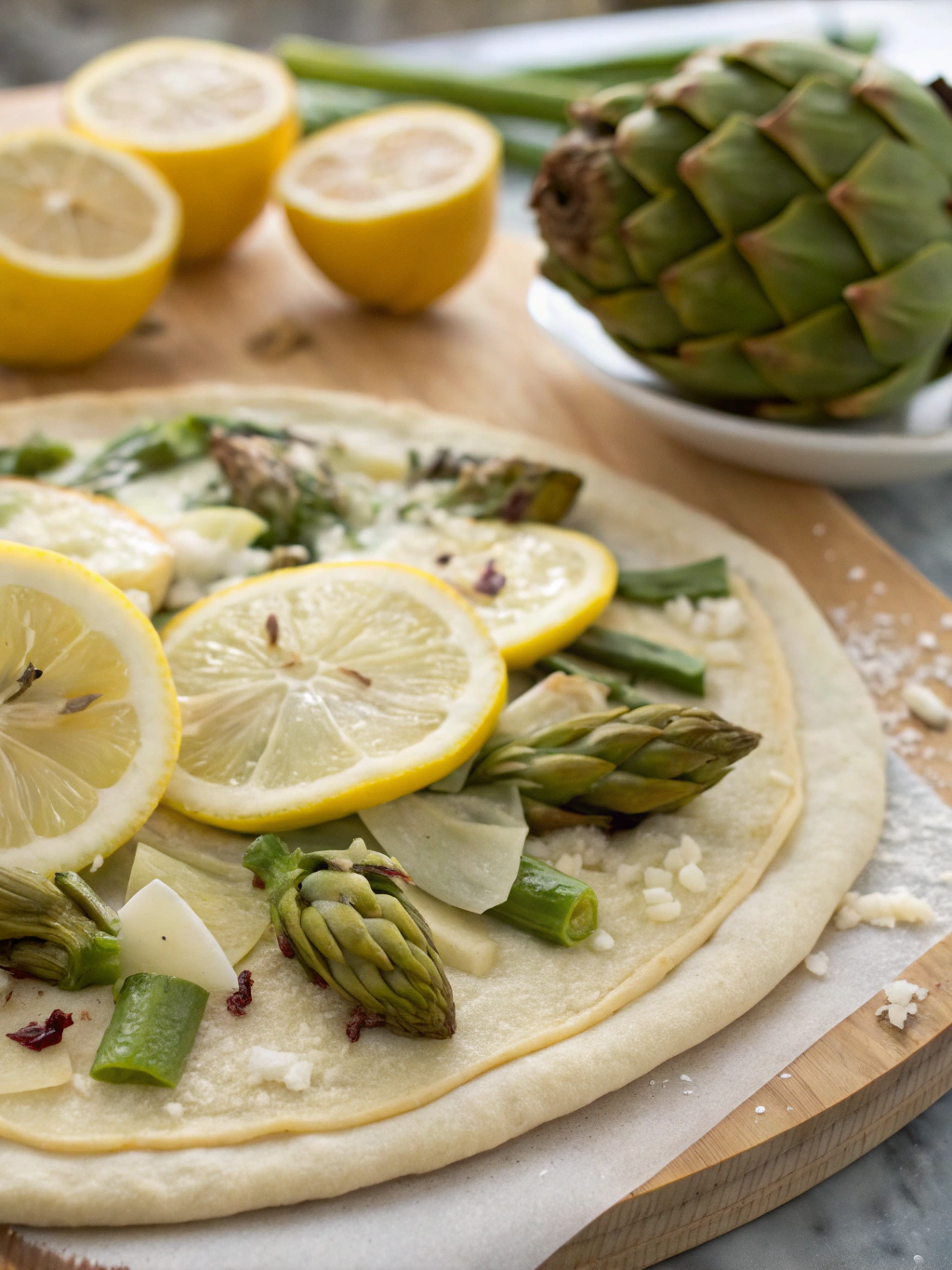 Lemon Artichoke Pizza ingredients