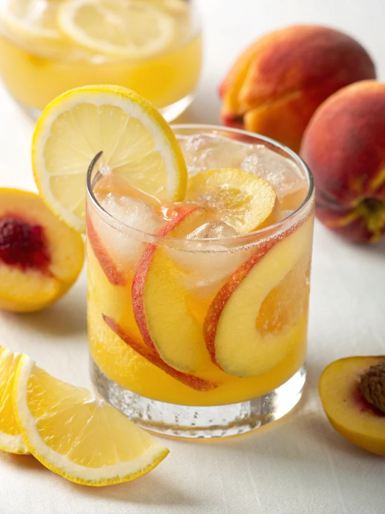 Lemon Peach Rum Cocktail