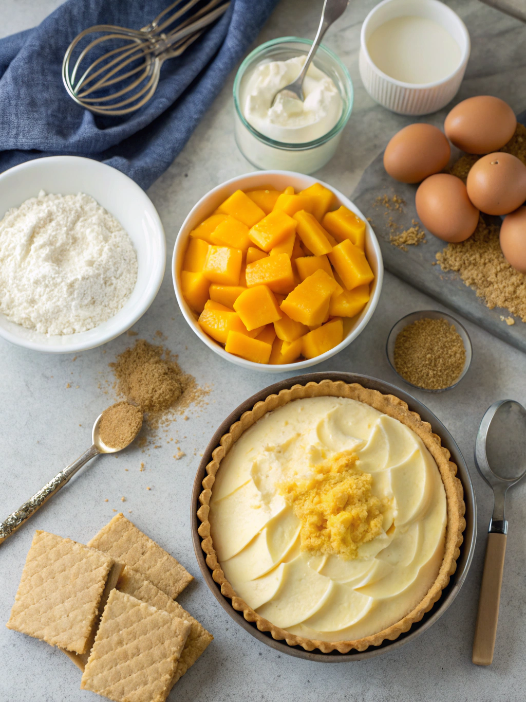 Mango Cheesecake Ingredients