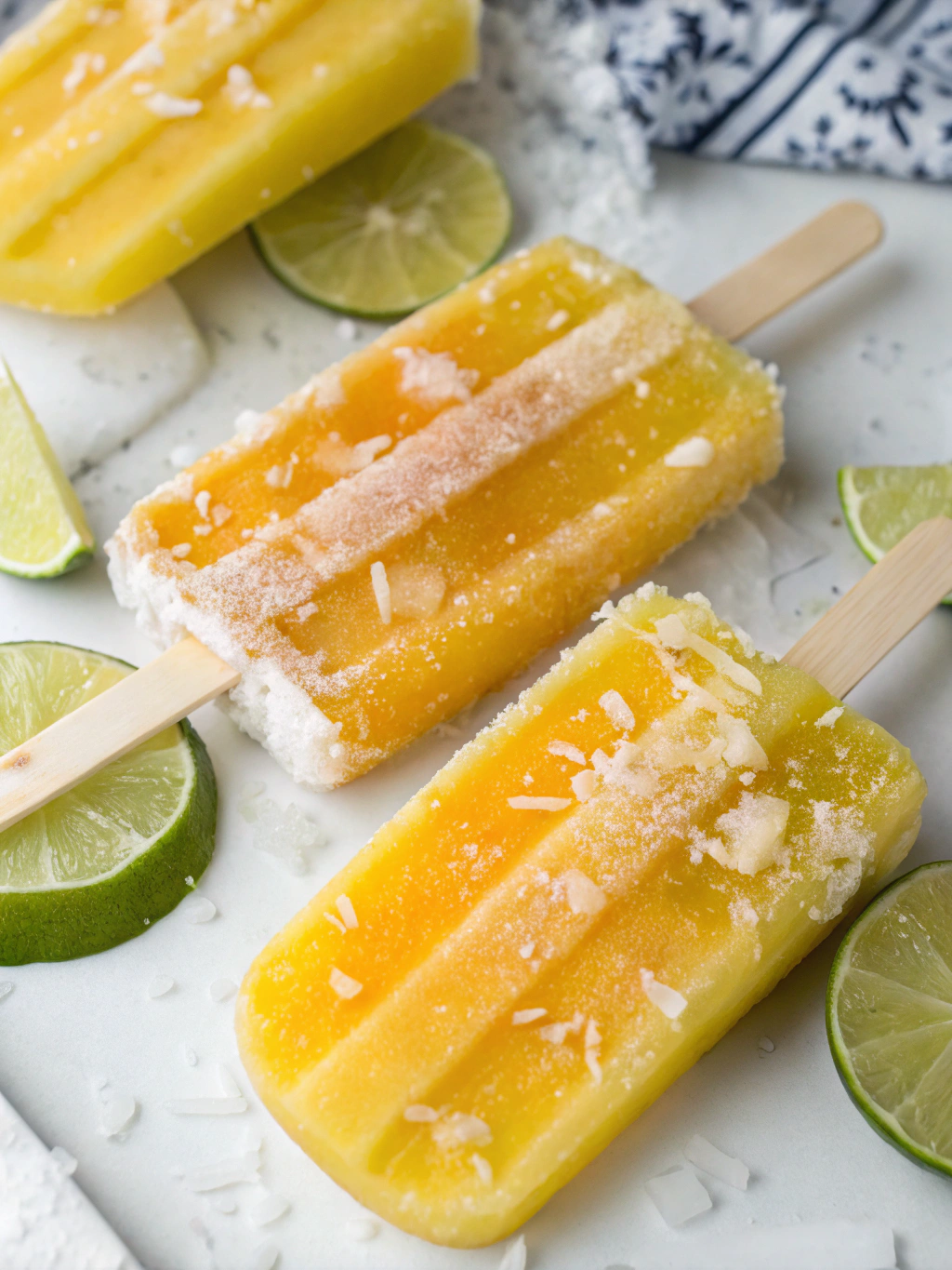 Mango Coconut Lime Popsicles