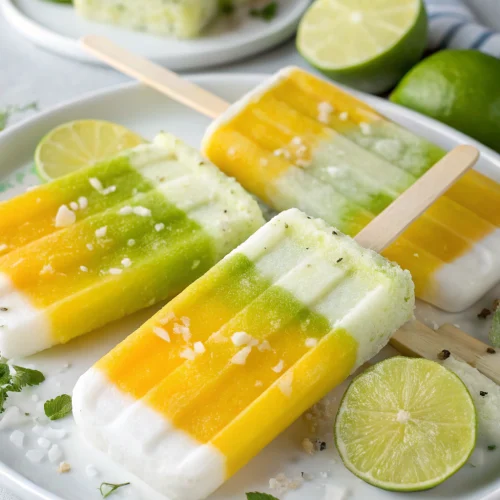 Mango Coconut Lime Popsicles