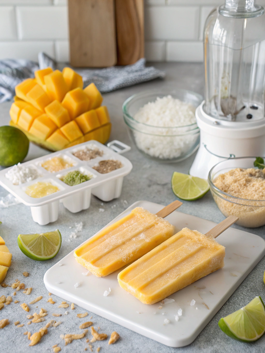 Ingredients for Mango Coconut Lime Popsicles