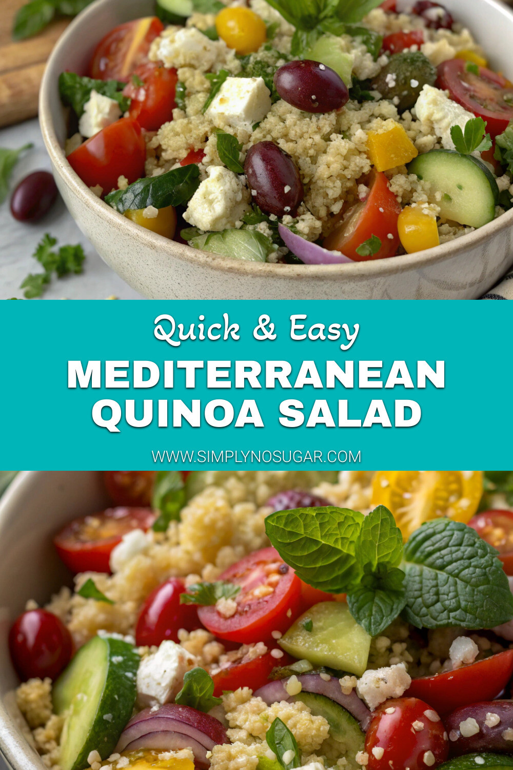 Mediterranean Quinoa Salad Pinterest Image