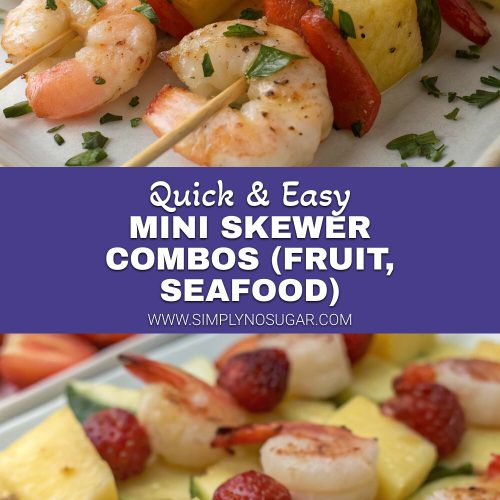 Mini Skewer Combos (Fruit, Seafood) pinterest