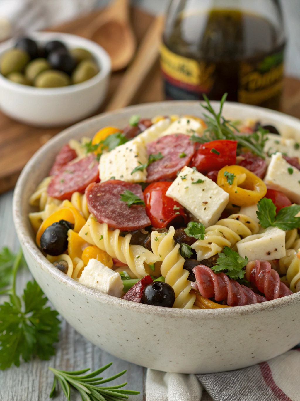 Muffuletta Pasta Salad