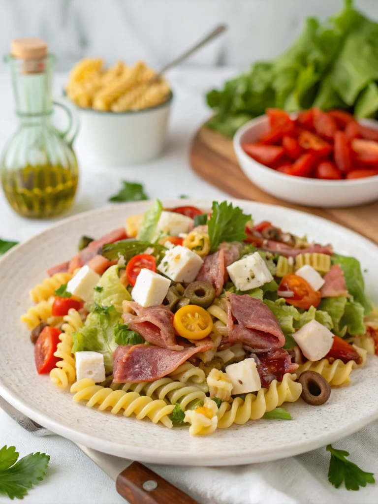 Muffuletta Pasta Salad