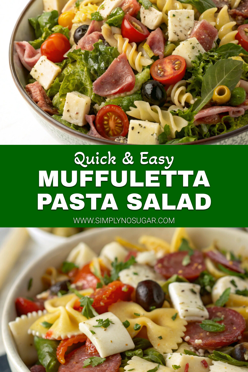 Muffuletta Pasta Salad pinterest