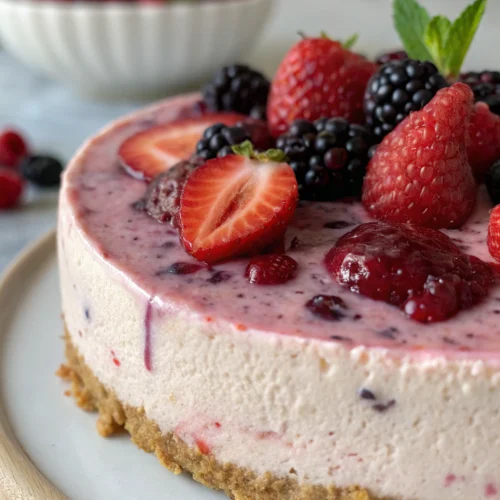 No Bake Berry Cheesecake Fluff 1