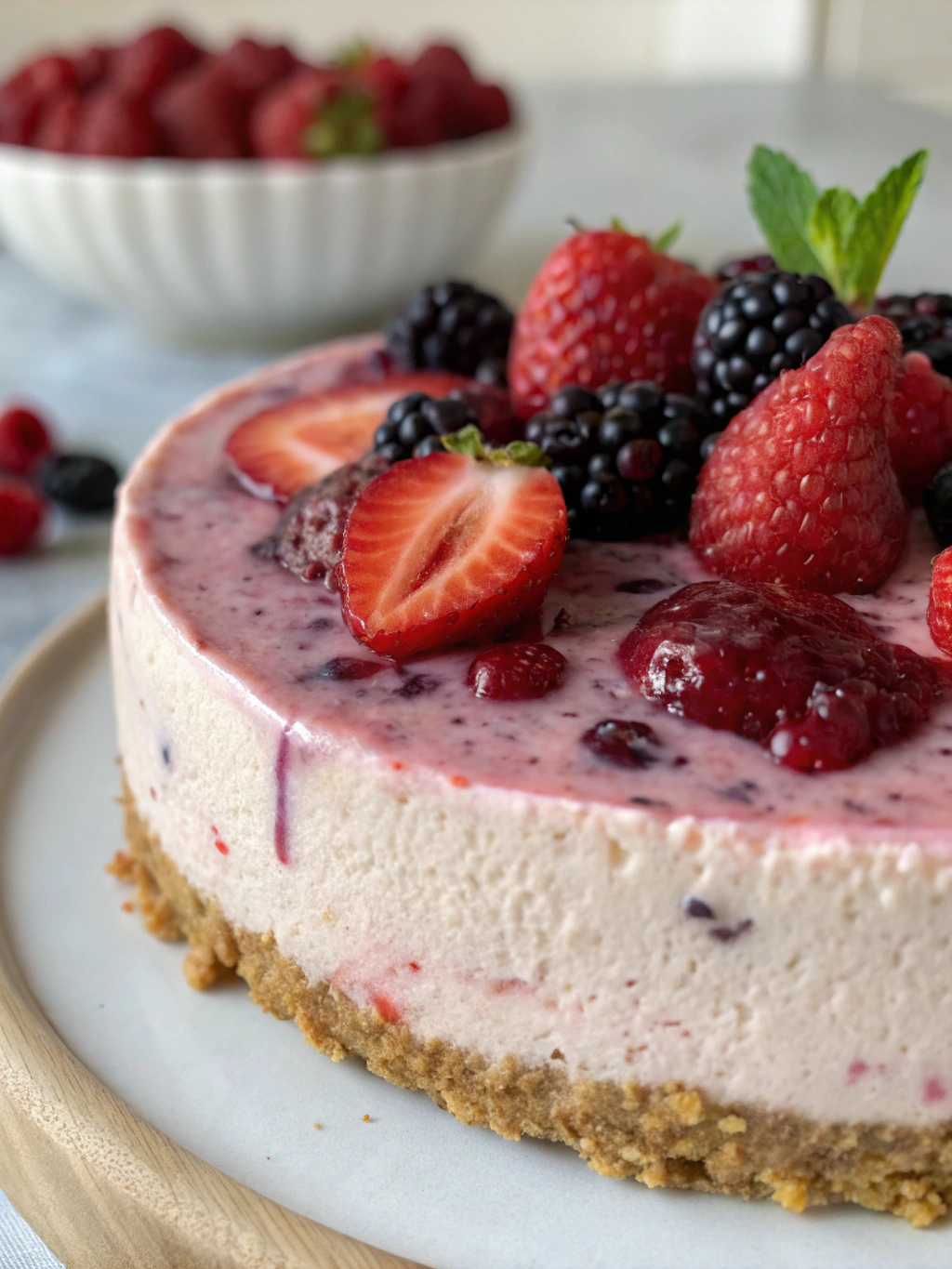 No Bake Berry Cheesecake Fluff