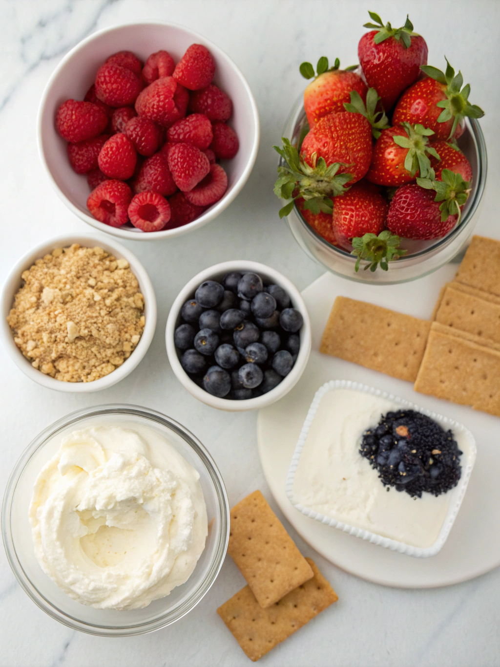 No Bake Berry Cheesecake Fluff ingredients