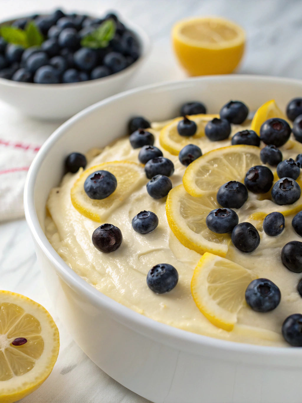 No Bake Lemon Blueberry Dessert