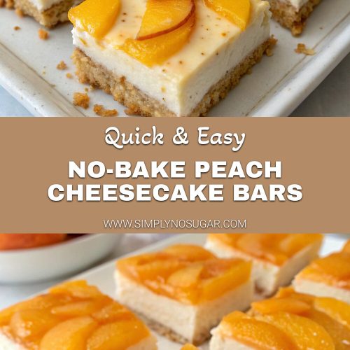 No-Bake Peach Cheesecake Bars pinterest