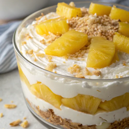 No Bake Pineapple Cream Dessert 1